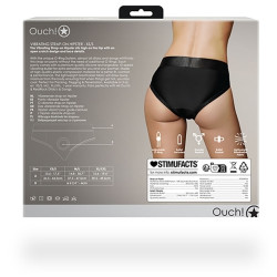 Ouch! Culotte vibrante Strap-On Hipster Noire